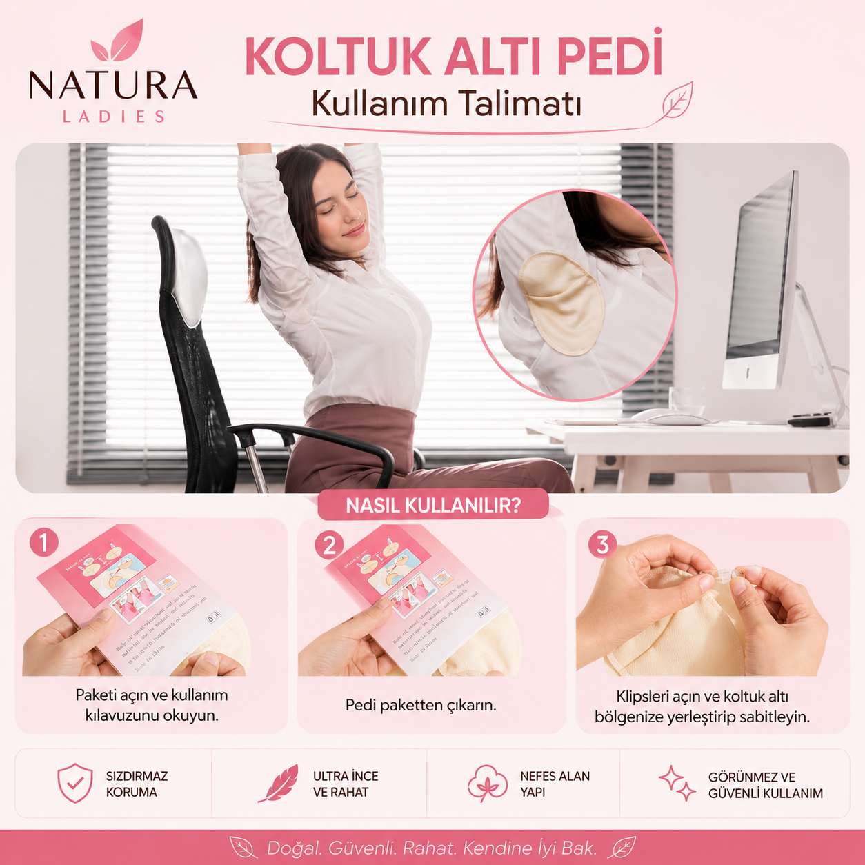 Natura Ladies | Terleme Önleyici Koltuk Altı Pedi