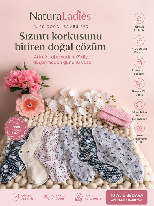 Natura Ladies | %100 Doğal Hijyenik ve Yıkanabilir Bambu Ped